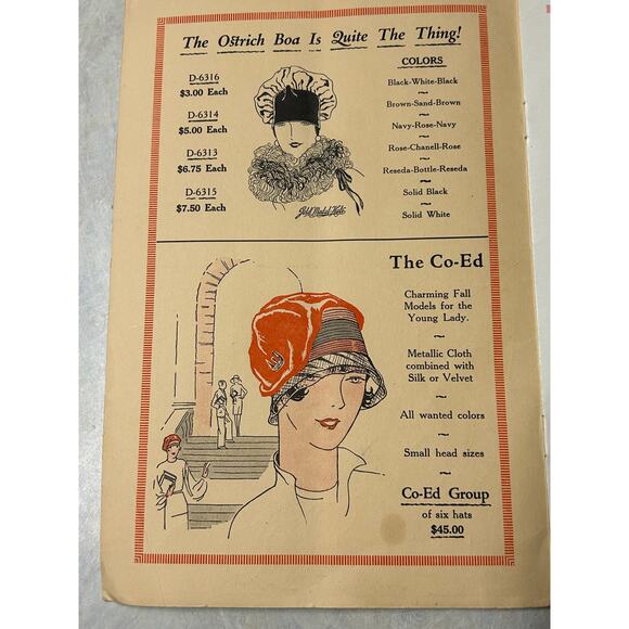 Antique 1926 Millinery‎ Catalog Rosenthal-Sloan Millinery Co. Ephemera RARE HTF main image 5